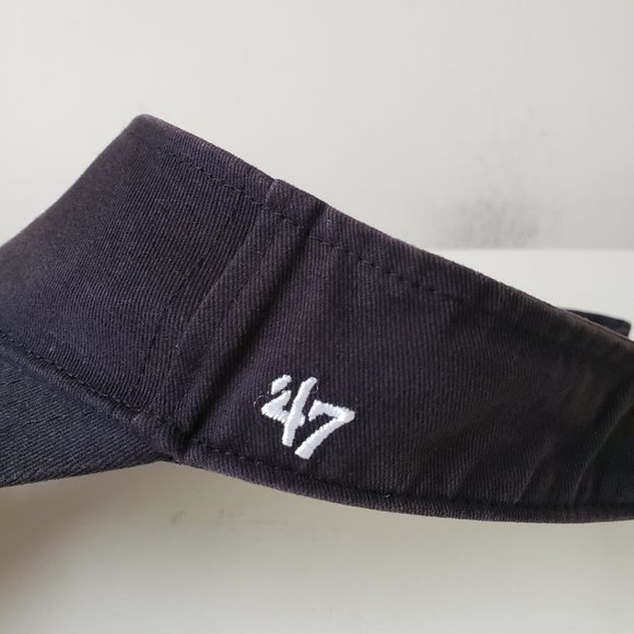 Akron RubberDucks Visor Hat Cap Strap Back Black 47 MiLB Baseball Preowned - Picture 8 of 13